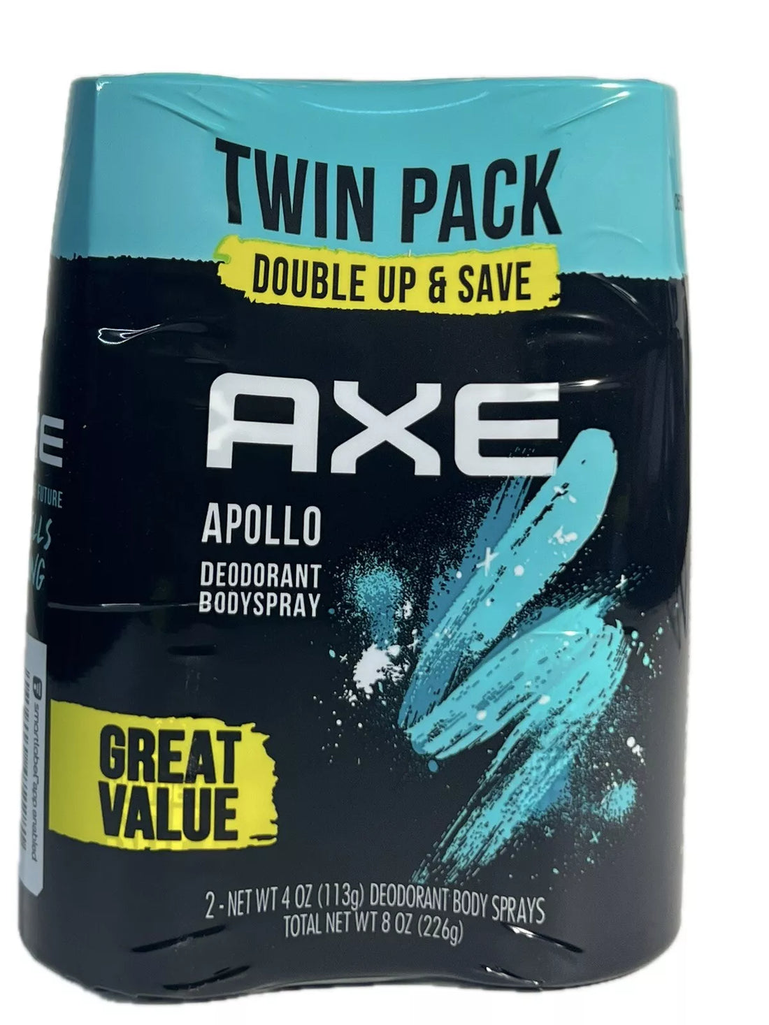 (2-Pk) AXE APOLLO Men DUAL ACTION Deodorant Body Spray ~ APOLLO SAGE & CEDARWOOD