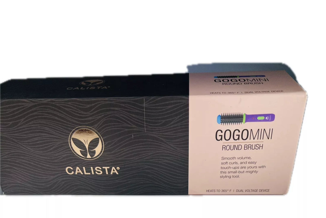 Calista GoGo Mini 1" in Barrel Round Brush Hair Style Tool Dark Purple