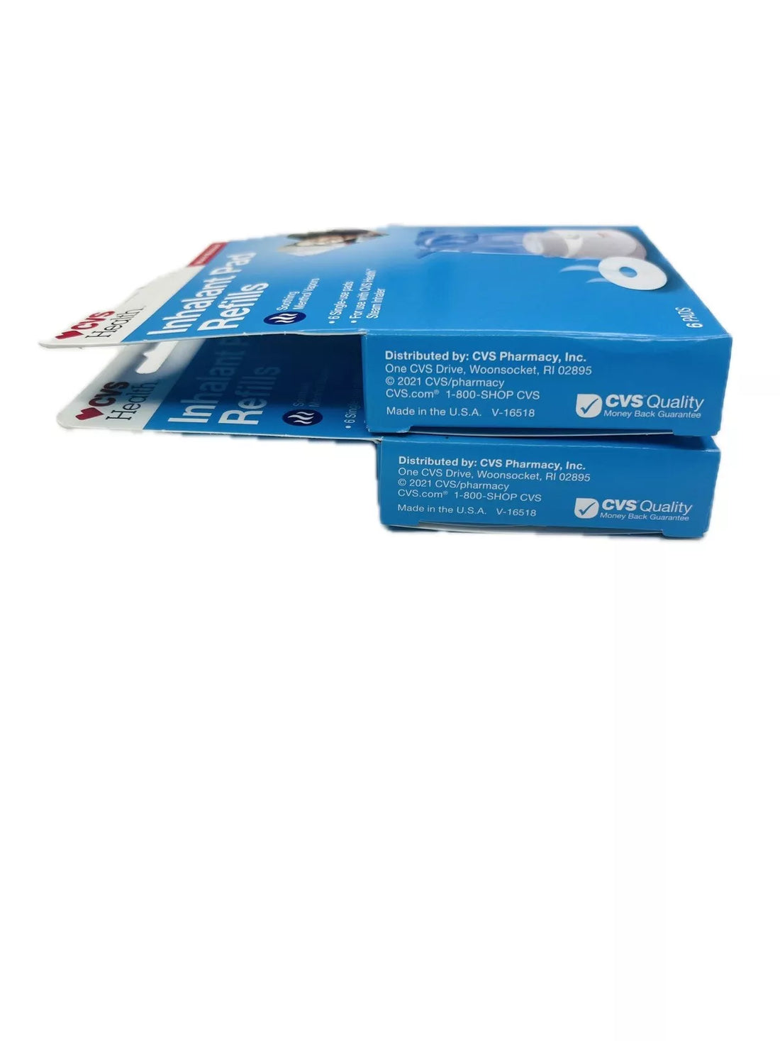 CVS Health Inhalant Pad Refills NEW (2 Boxes) of 6 Soothing Menthol Vapors