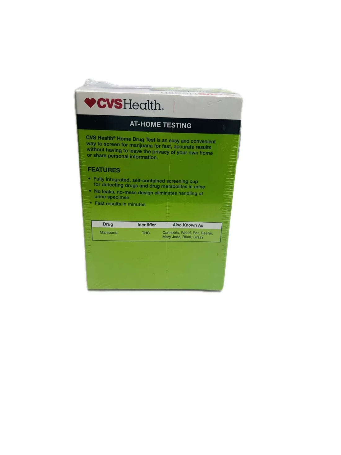 CVS Health Marijuana Home Urine Test Kit 5 Minute Results 1 Test Exp 09/30/2025