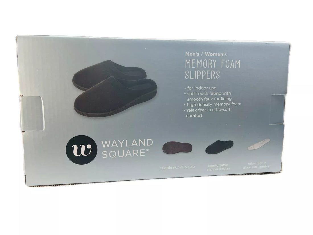 Wayland Square Memory Foam Slippers Size Small/Medium/Large