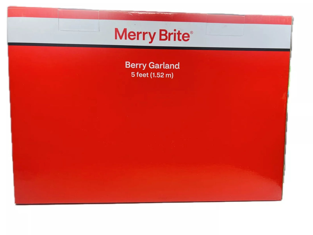 Merry Brite Red Berry Garland - Brand New