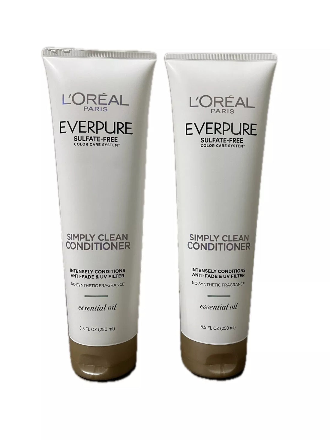 2 L'Oreal Paris EverPure Sulfate-Free Simply Clean Conditioner Essential Oil 8.5