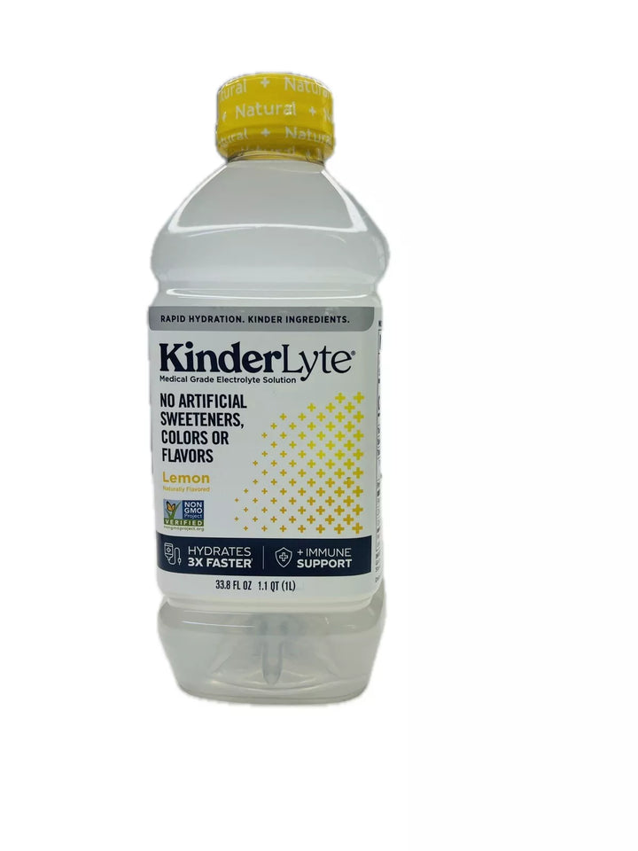 KinderLyte Natural Oral Electrolyte Solution Lemon, 33.8 fl oz Bottle EXP07/25