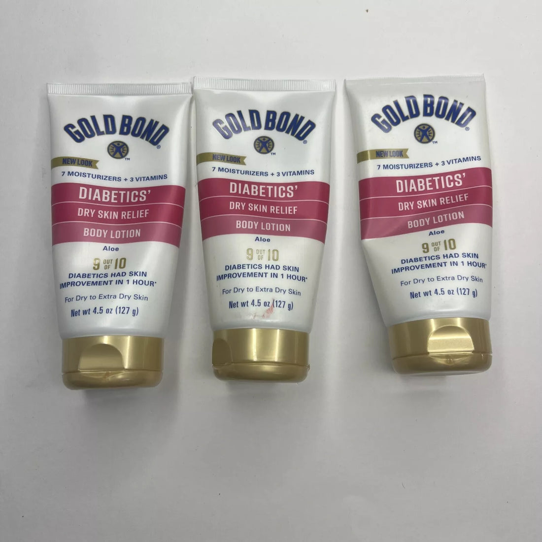 Gold Bond Ultimate Diabetics Dry Skin Relief Lotion Moisturizer Lot Of 3