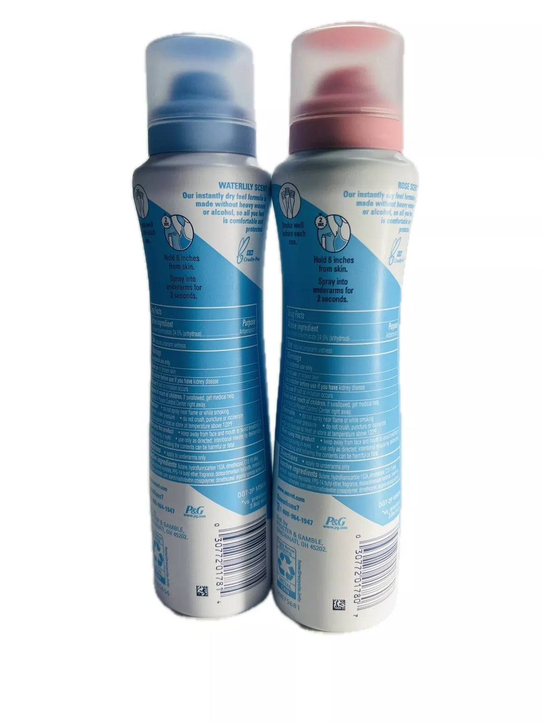 2 Pack Secret Weightless Dry Spray Odour Protection Wild Rose & Waterlily