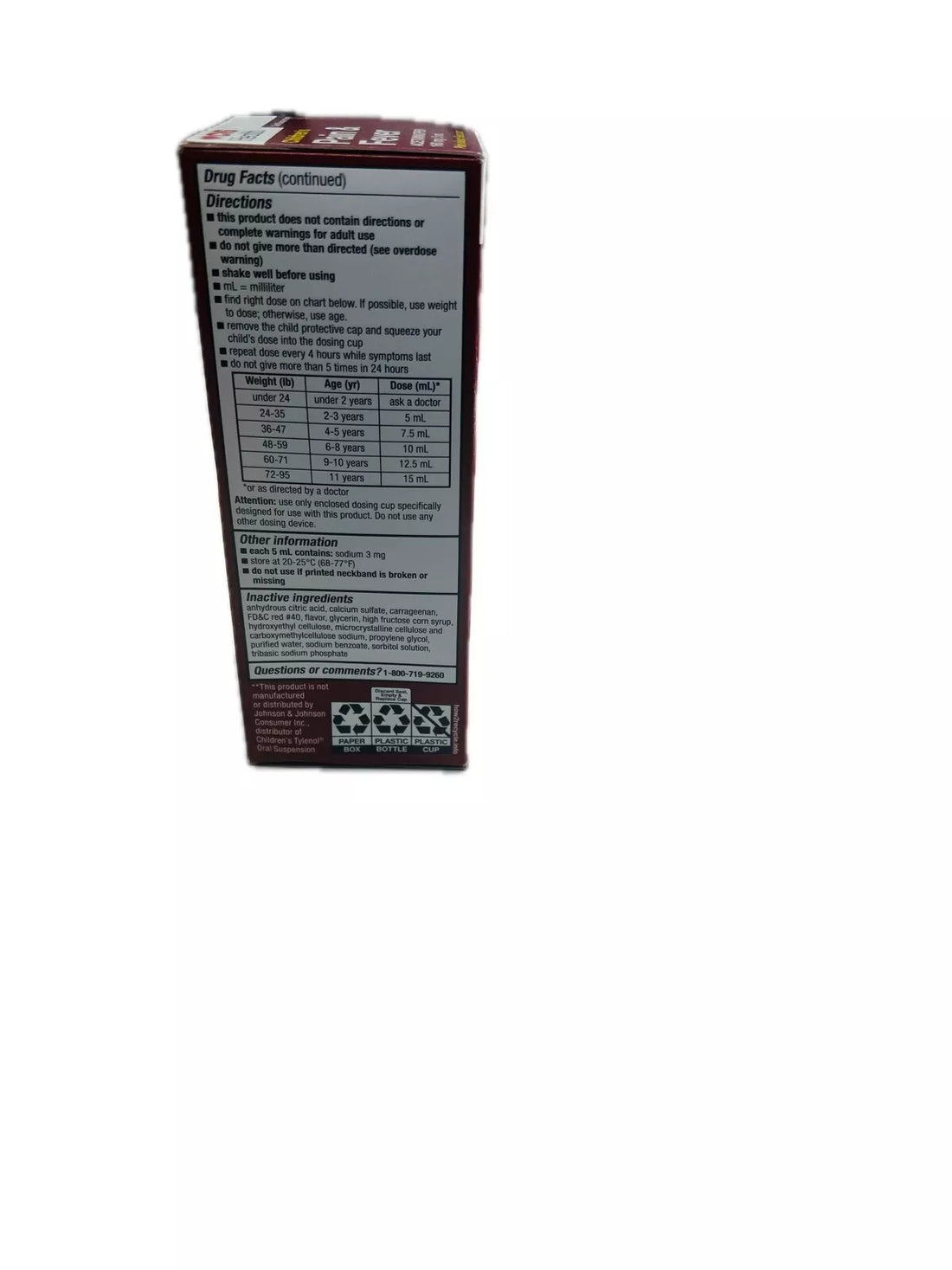 Childrens Pain & Fever Acetaminophen, 160mg, Ages 2-1, 4 fl oz, Grape, EXP 5/25