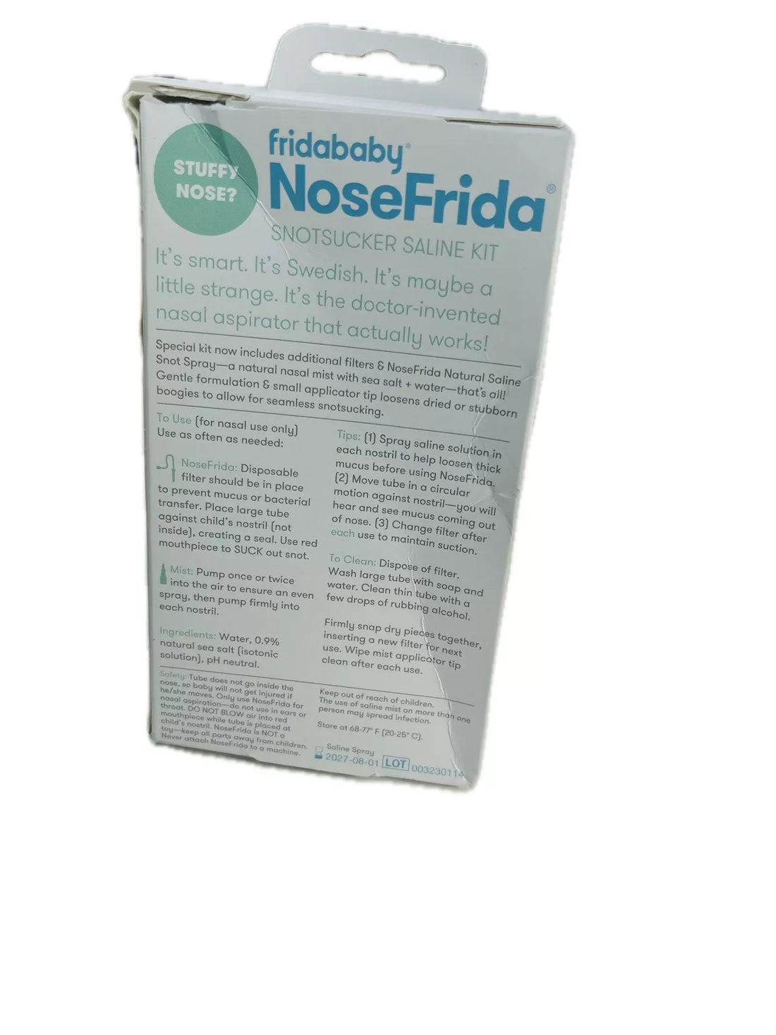 FridaBaby NoseFrida Snotsucker Saline Kit