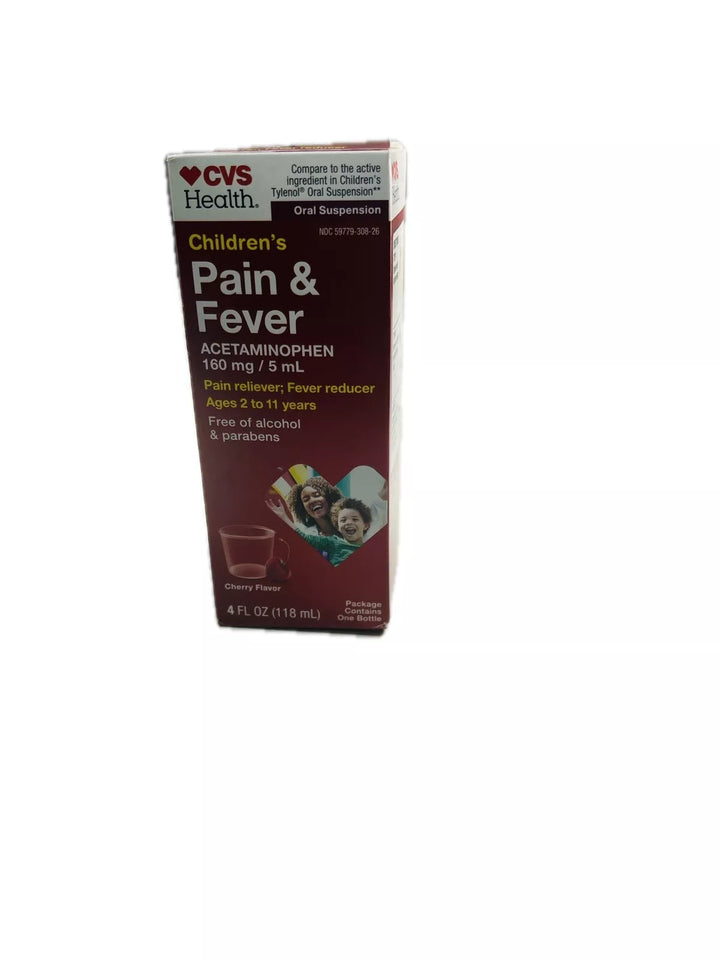 Childrens Pain & Fever Acetaminophen, 160mg, Ages 2-1, 4 fl oz, Grape, EXP 5/25