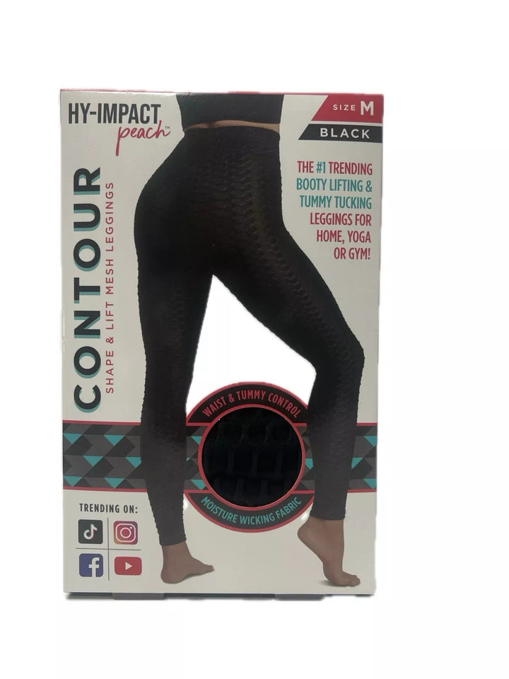 Hy-Impact Peach High-Waisted Leggings Women's Pants - Black Sizes M/L/XXL