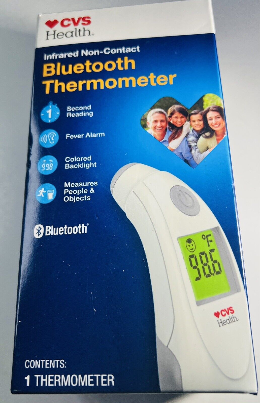 CVS Health Infrared Non Contact Bluetooth Thermometer Fever Alarm 1 Second -A3