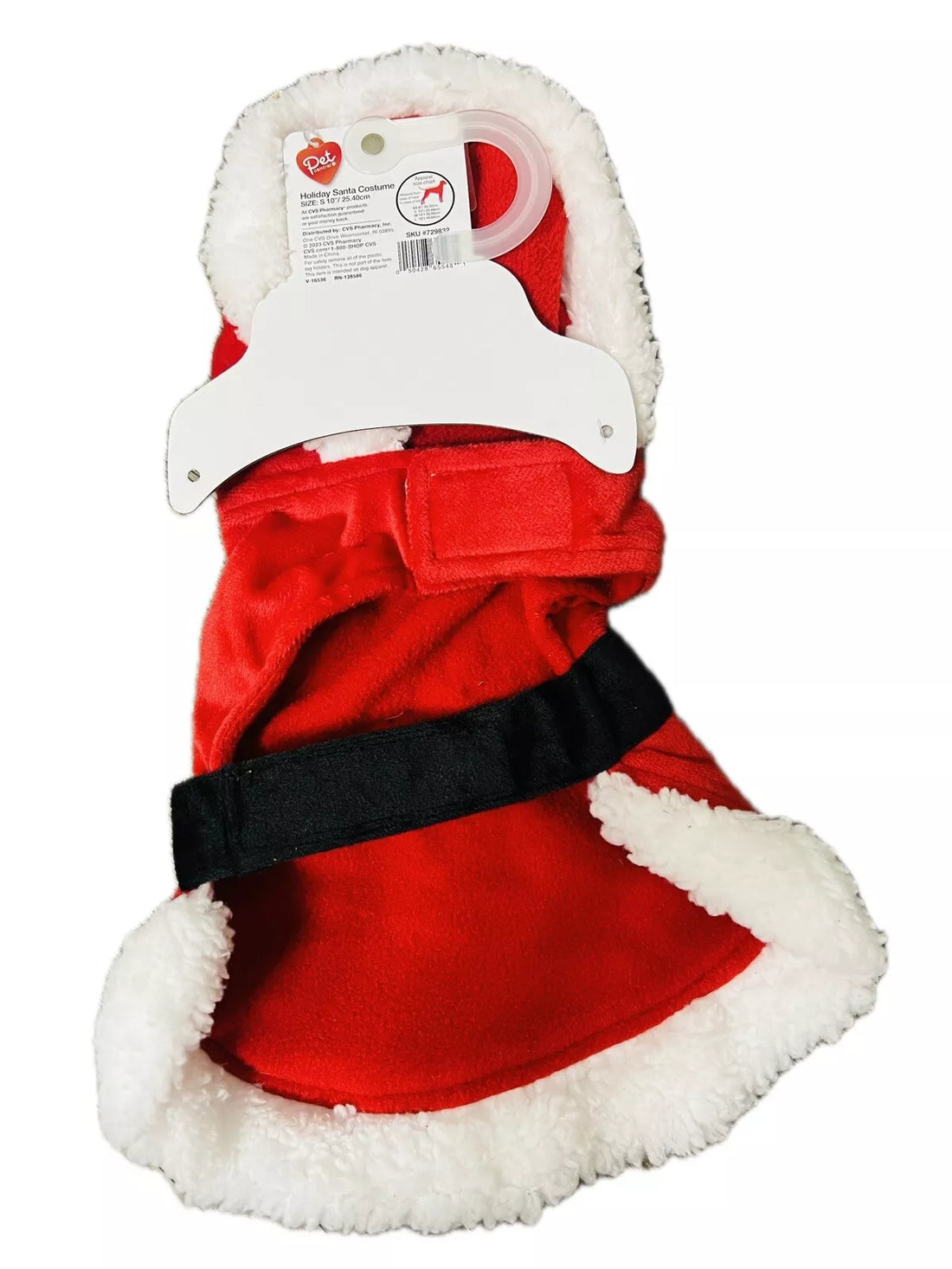 Holiday Time Christmas Dog Harness Red Santa Suit Size S