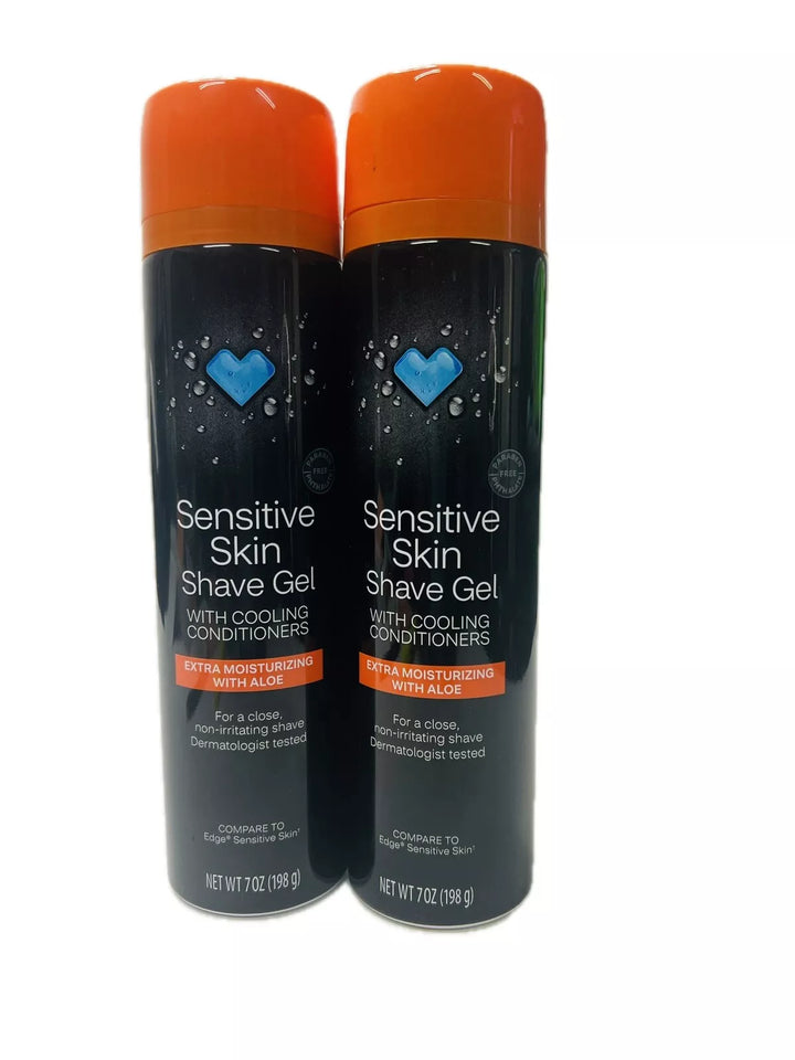 CVS Sensitive Skin Shave Gel for Men with Aloe, Twin Pack, 14 Oz