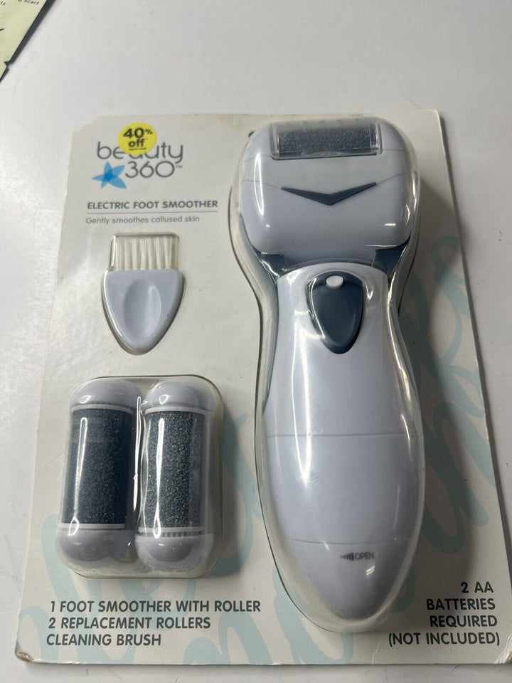 Beauty 360 Electric Foot Smoother.Gently smoothes Callused skin. New