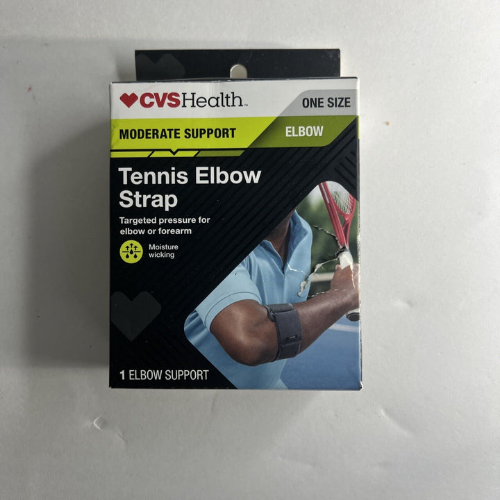 CVS Health Moderate Support Tennis Elbow Strap One Size Color Grey NEW