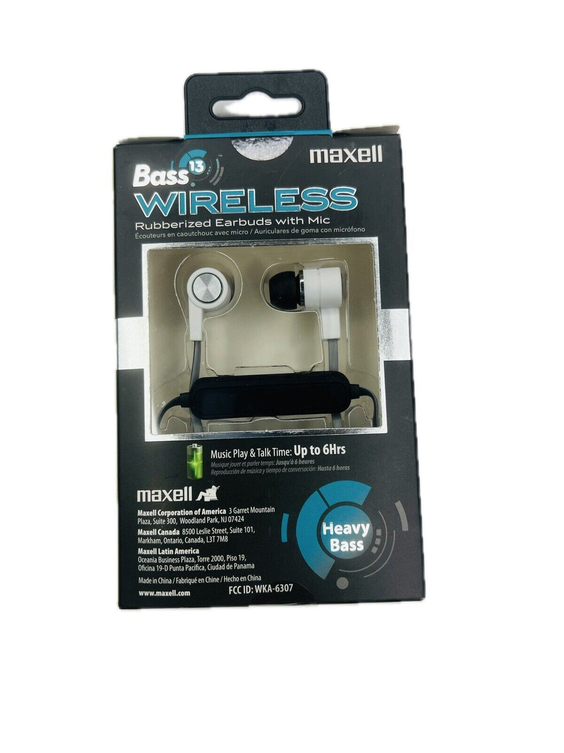 Bluetooth Wireless Rubberized Earbuds With Mic Maxell Bass 13 (Heavy Bass)