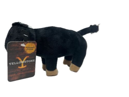 Yellowstone Plush Dog Toy with Squeaker, Squeaky Steer